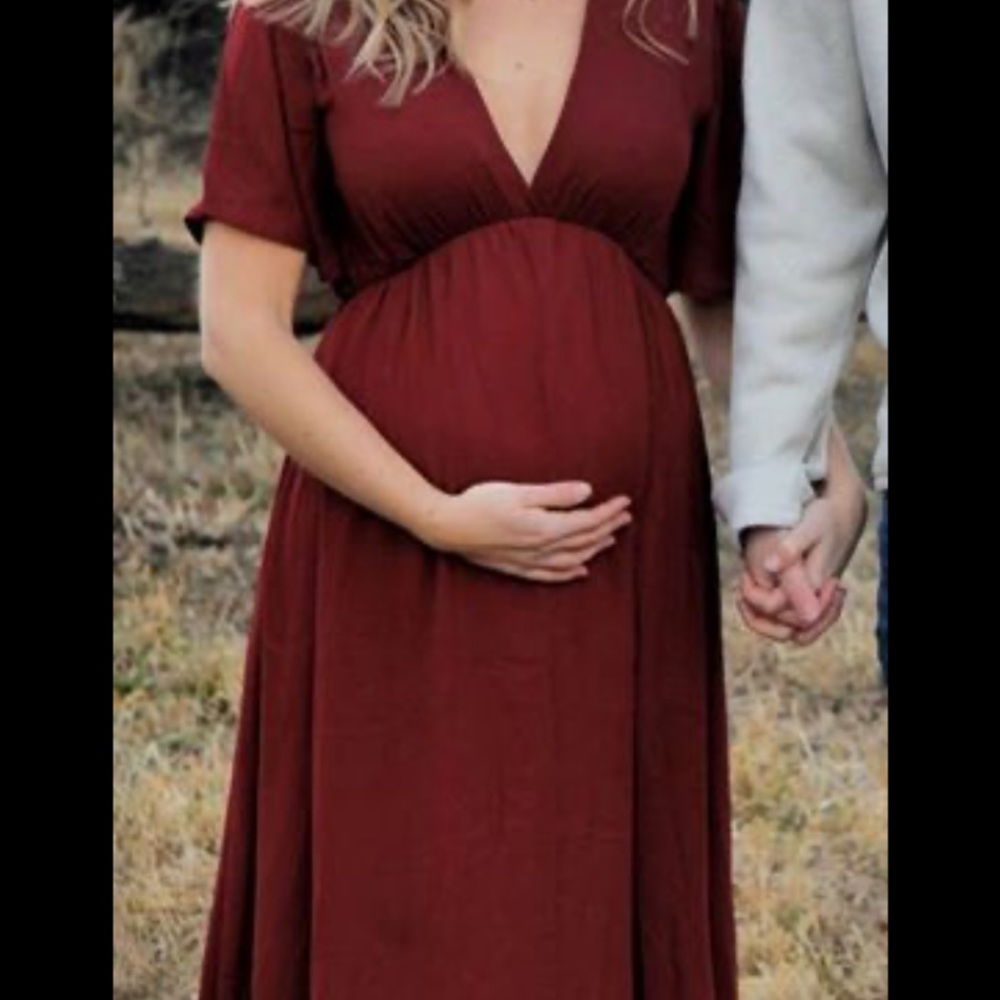 Pink Blush Maternity/Non Maternity maxi dress